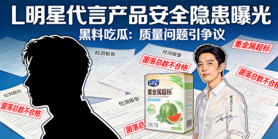 L明星代言产品质量问题 - 黑料吃瓜曝光其代言产品安全隐患